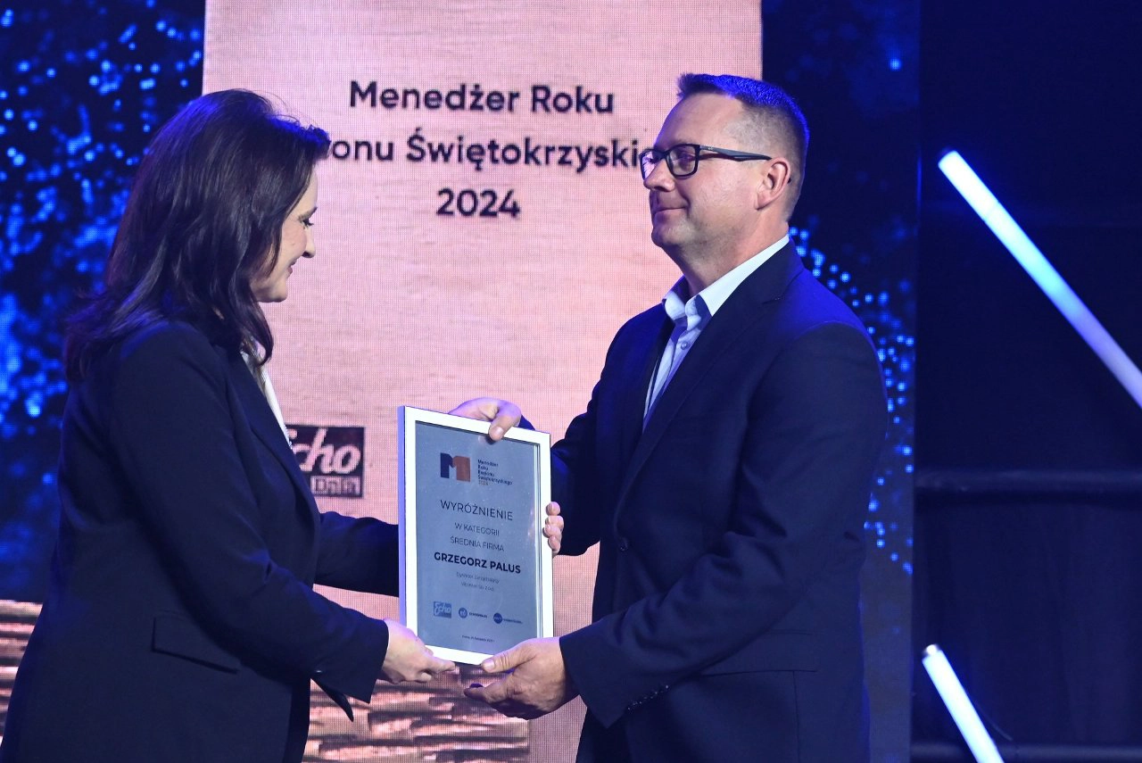 Grzegorz Palus wyróżniony podczas Gali Menedżer Roku Regionu Świętokrzyskiego 2024